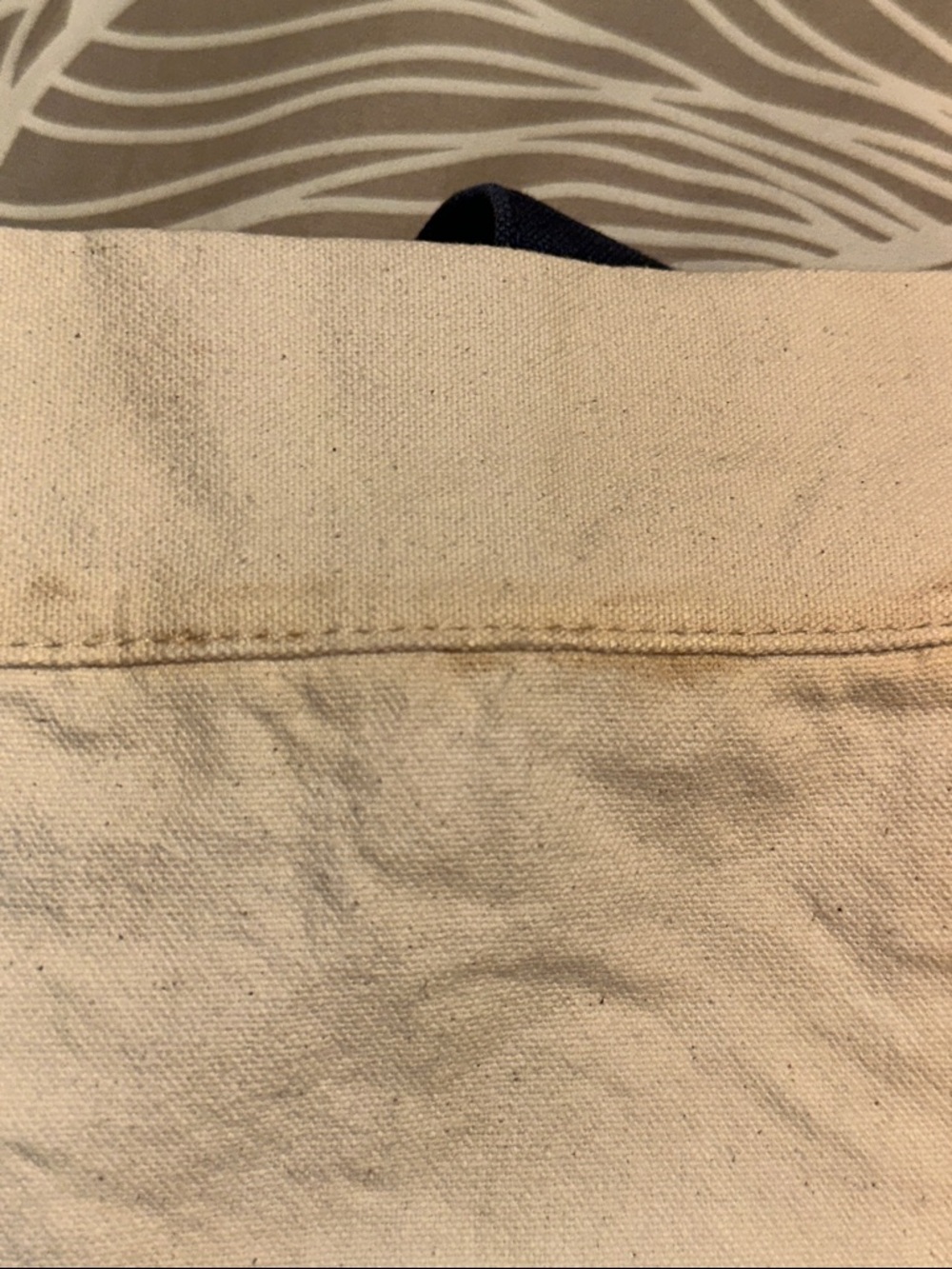 🌺 J. Crew Cream Canvas Tote with Navy Details - Picture 8 of 8